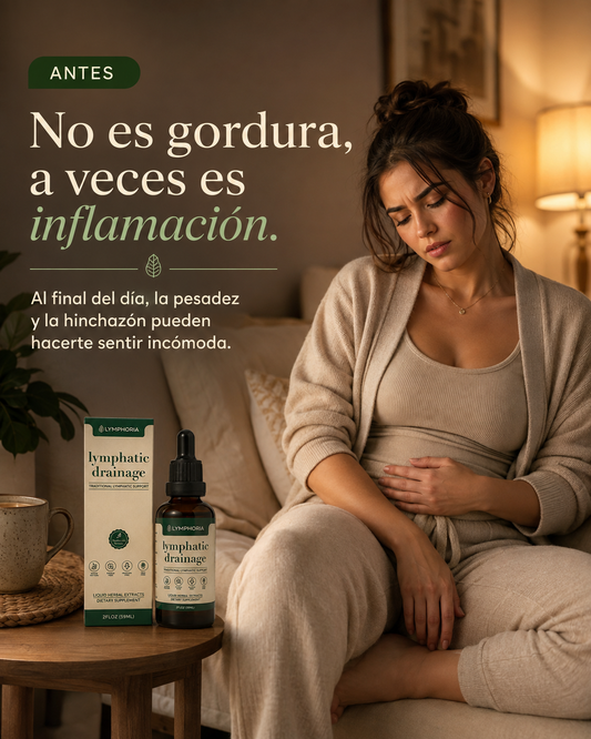 Antes - sensación de pesadez e hinchazón