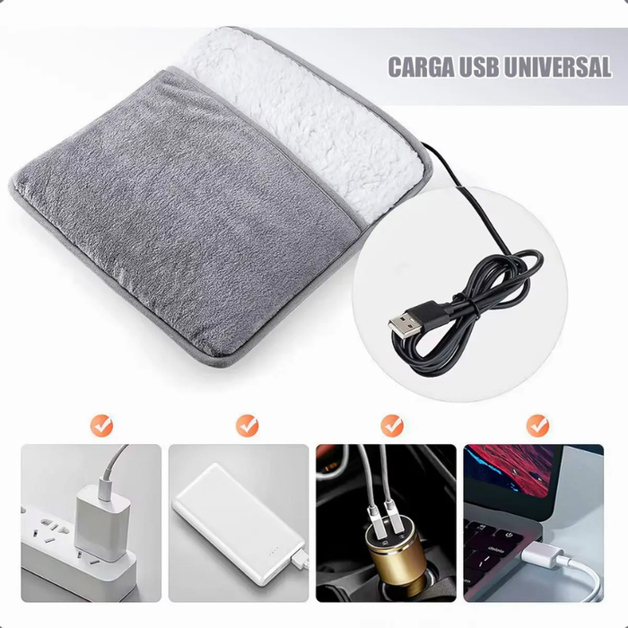 Calentador de pies eléctrico USB polar tipo pantufla