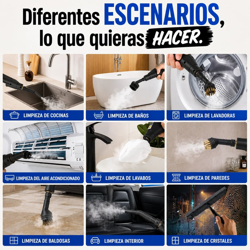 Escenarios de uso del limpiador a vapor