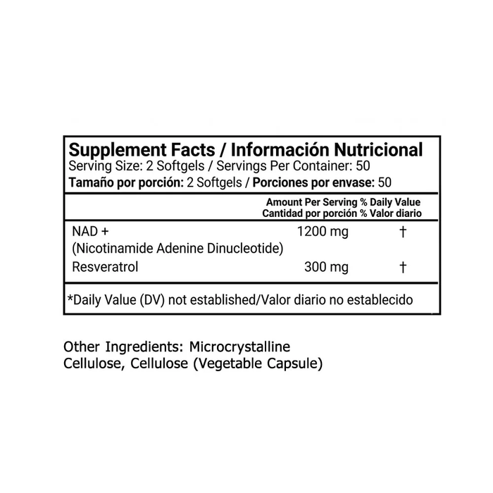 Detalle de cápsulas de Resveratrol NAD Satoomi