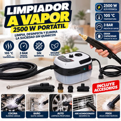 Limpiador A Vapor Presion 2500w Portatil