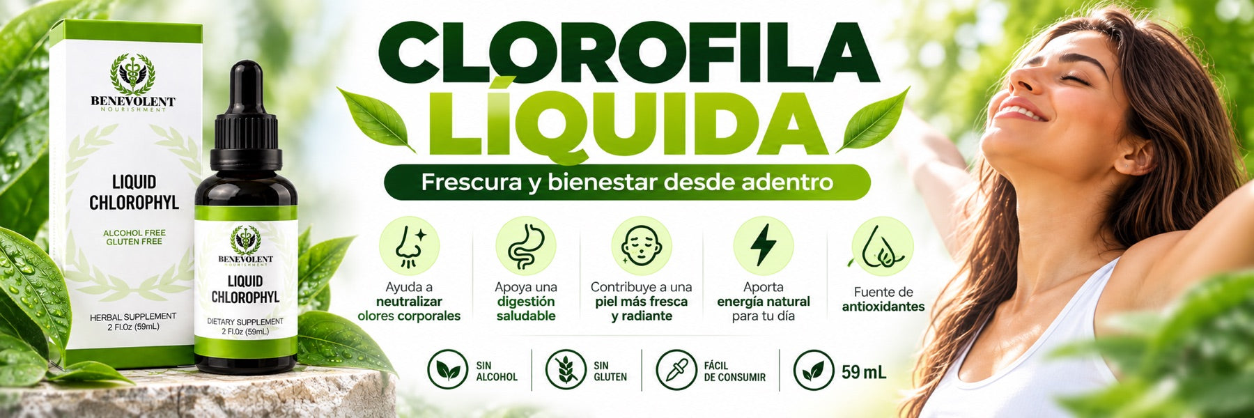Clorofila líquida: frescura y bienestar desde adentro